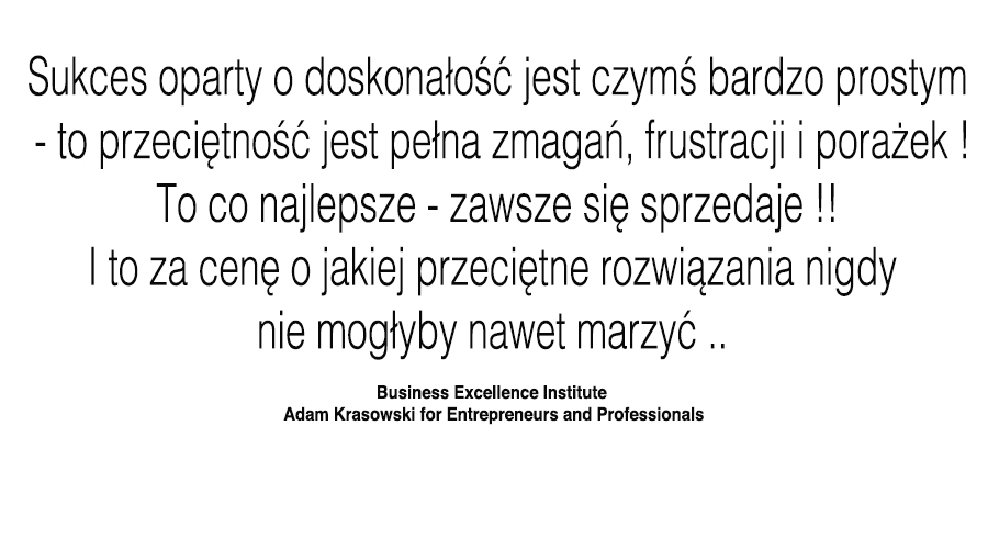 Adam Krasowski Business Excellence Institute